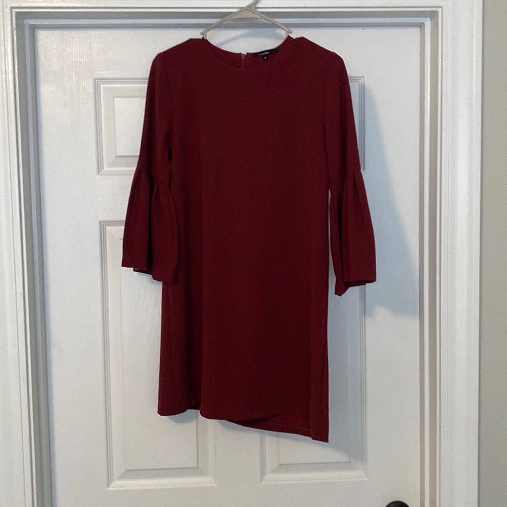 Burgundy dress. Perfect for holiday parties, weddings, etc.